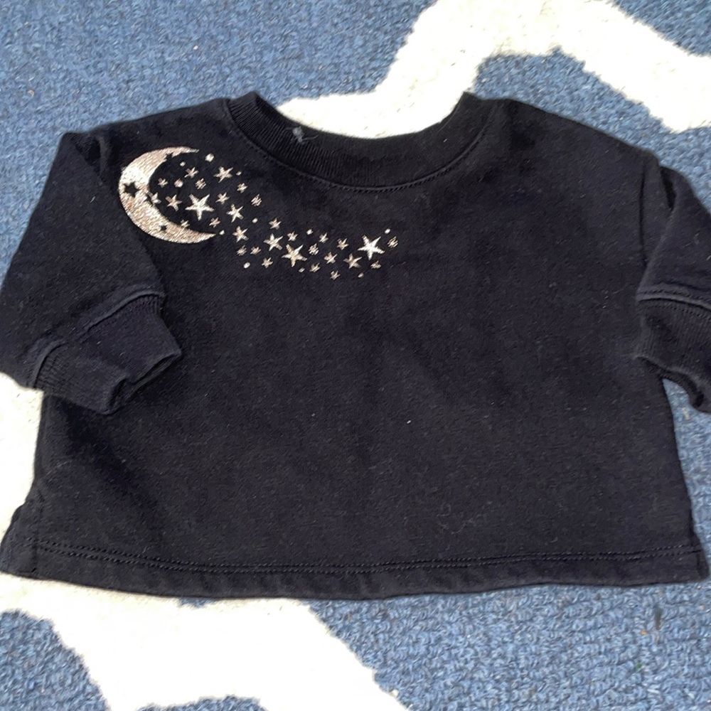 Baby 0-3 month Black Starry Night Top